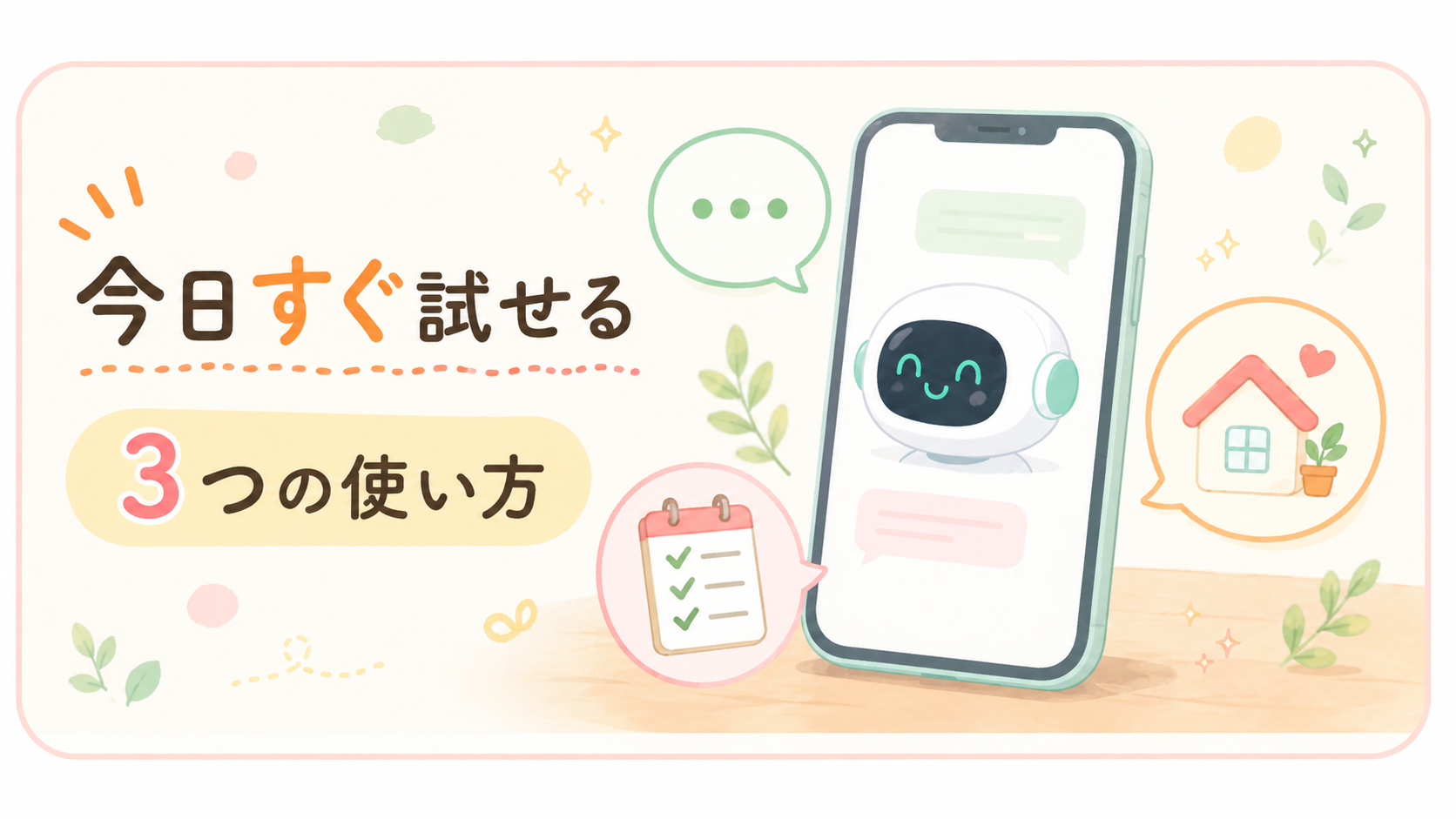 スマホAIを今日すぐ試せる3つの使い方